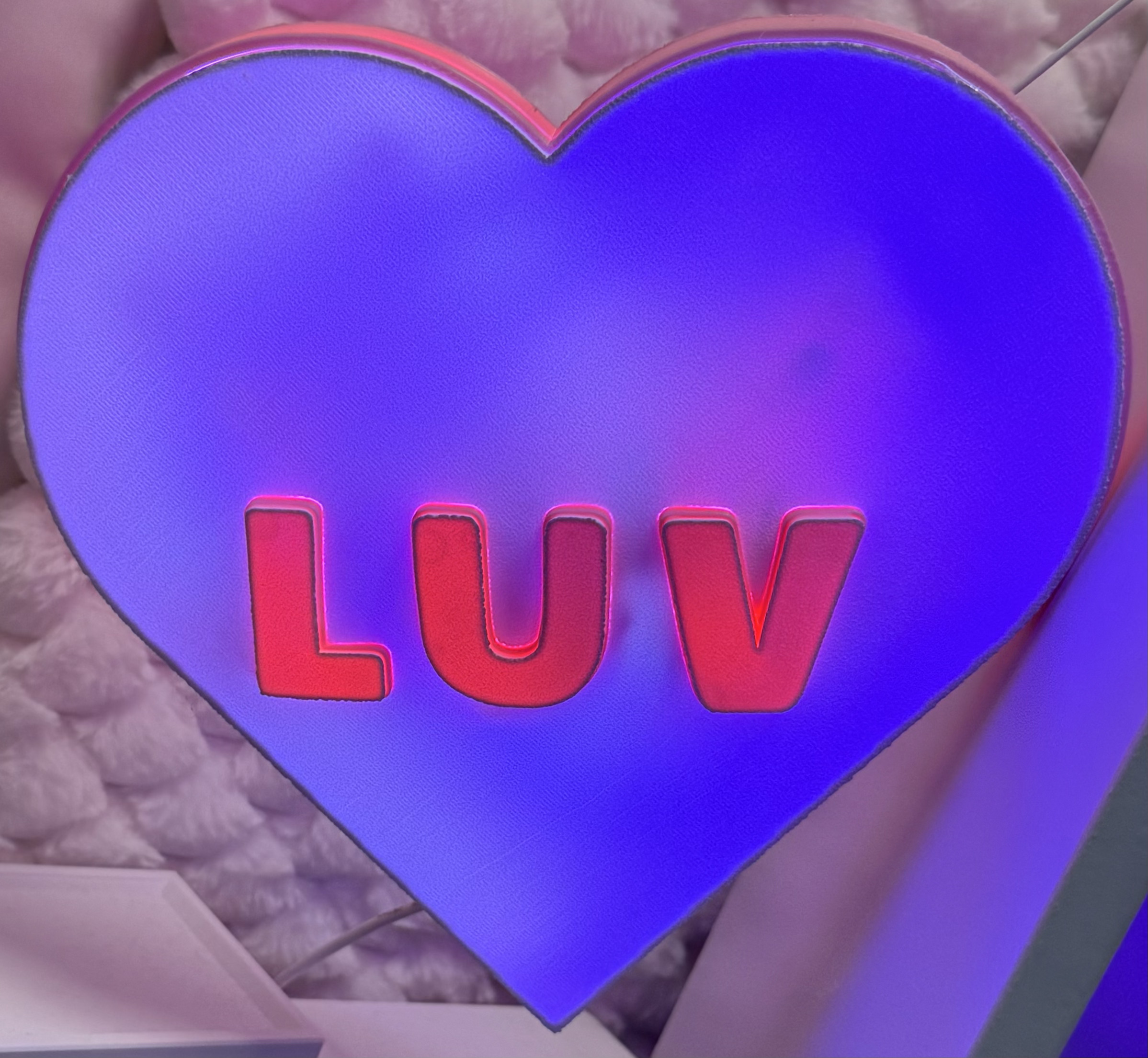 LUV custom LED sign